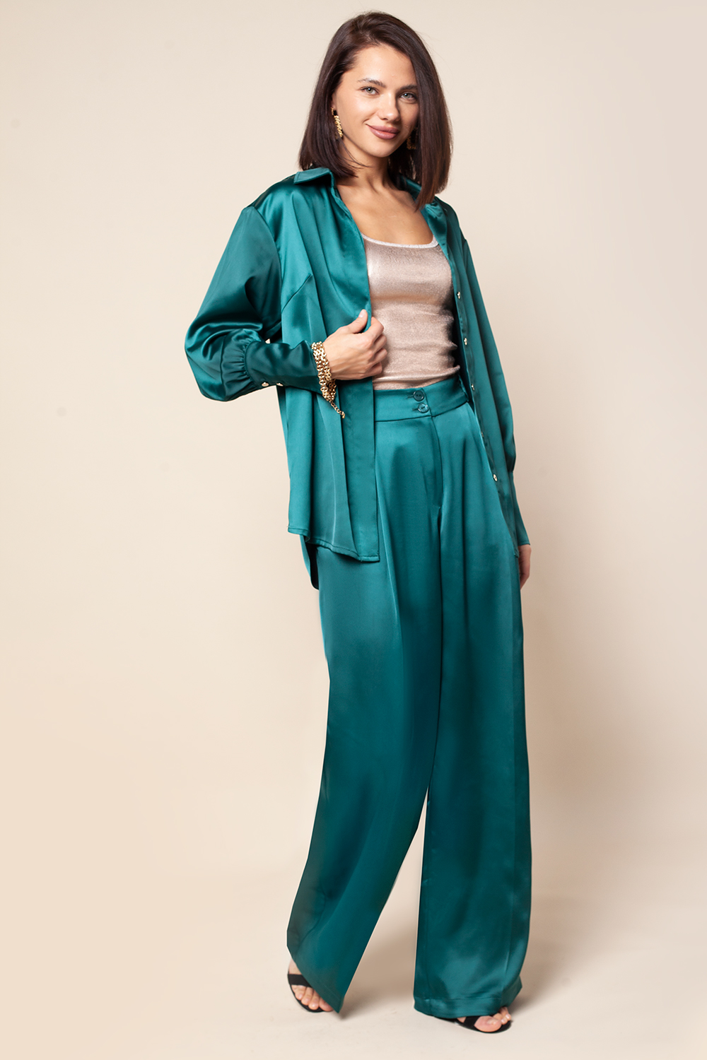 картинка Блузка женская зеленый от магазина Одежда+